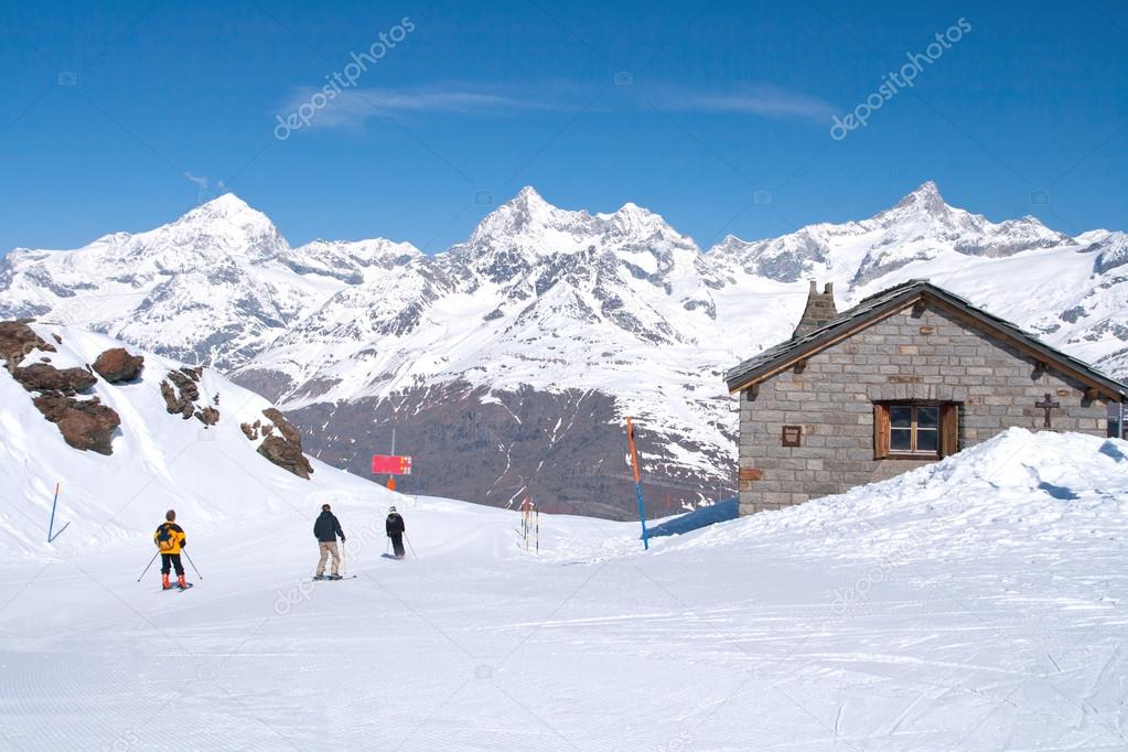 skier course matterhorn