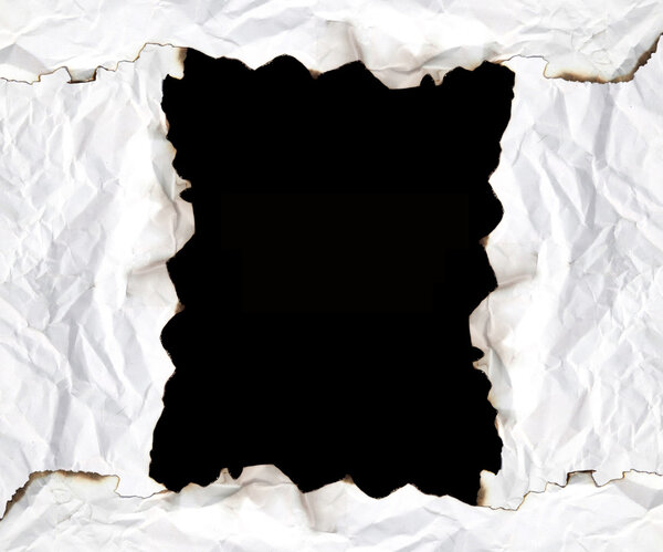 сгоревшая краевая бумага с местом для текста на черном фоне
