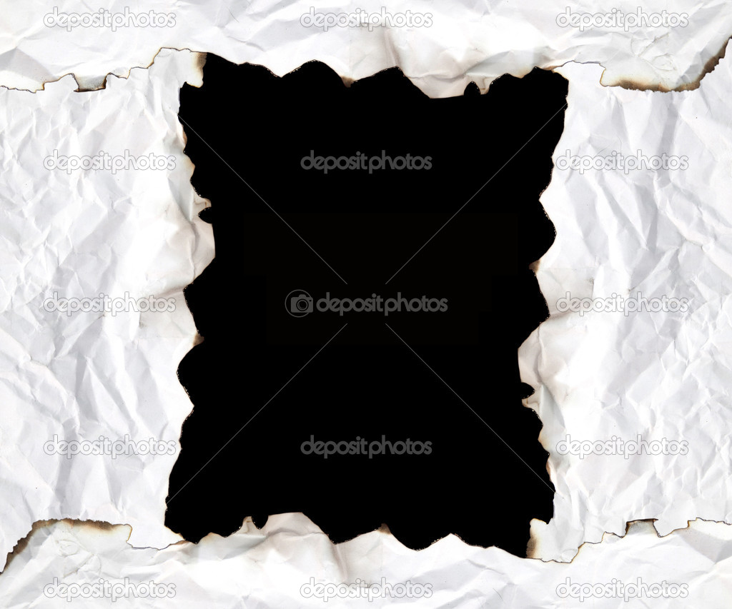 Burnt edge paper with space for text on black background
