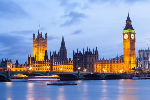 Big ben a westminster bridge, Londýn — Stock fotografie