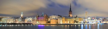 Panorama cityscape gamla stan, stockholm İsveç
