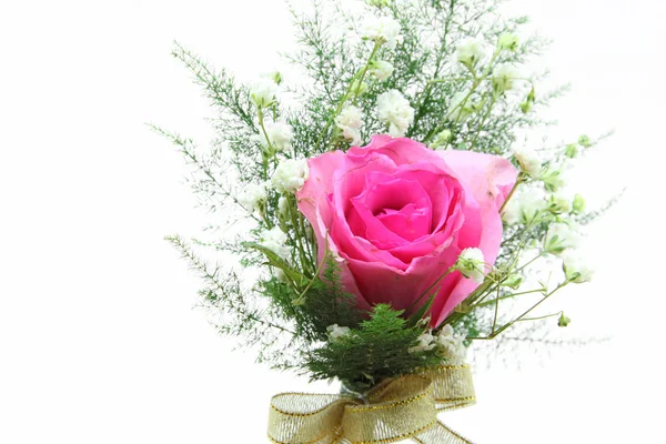 Pink rose corsage — Stock Photo, Image