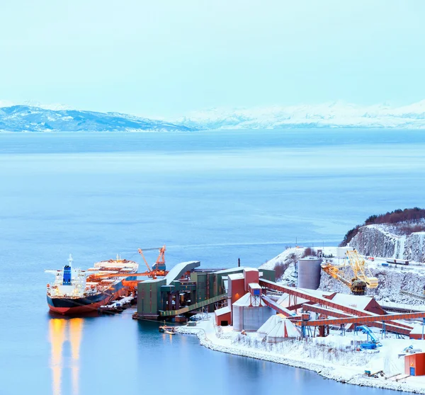 Järnmalm min fabriken växt — Stockfoto