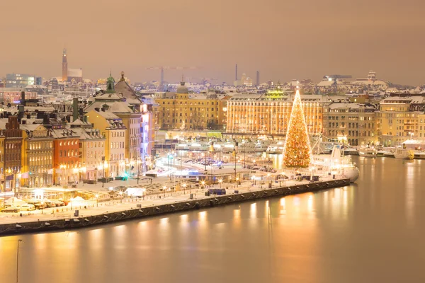 Stockholm cityscape akşam — Stok fotoğraf