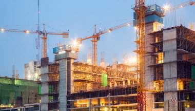 büyük inşaat site çalışma