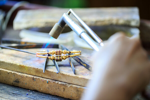 Goldsmith working