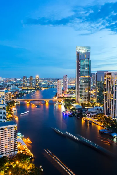 Bangkok Skyline downtown River — Stock Photo, Image