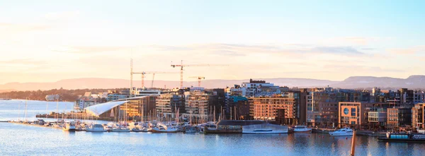 Oslo haven panorama — Stockfoto