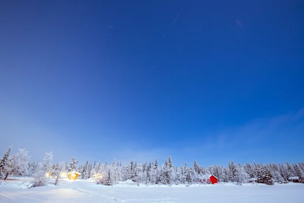 Star Trail Inverno — Fotografia de Stock