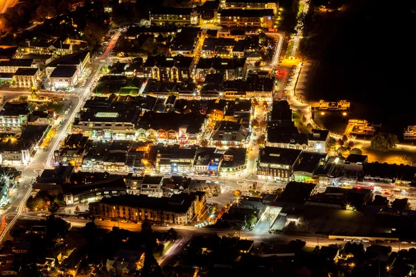 Queenstown por la noche, Nueva Zelanda — Foto de Stock