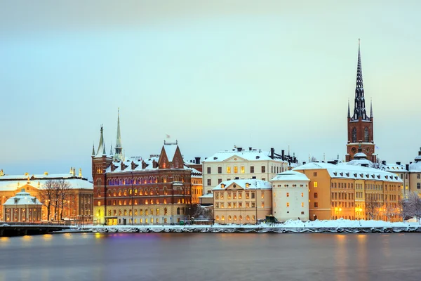 Ville de Stockholm au crépuscule Suède — Photo