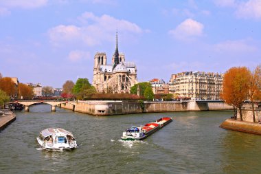 yolcu Katedrali notre Dame'da cruise, nehir SEINE paris Fransa