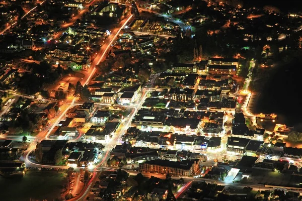 Rastro de luz de Queenstown, Nueva Zelanda — Foto de Stock