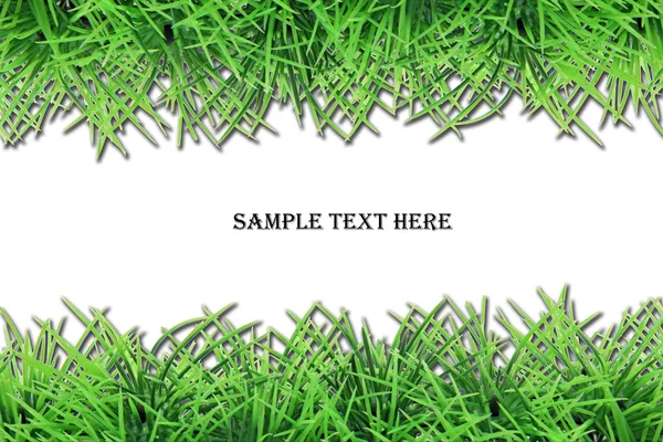Fresh grass frame with space for text — Stock Photo, Image