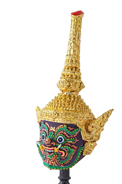 Bliska khon, tradycyjny tajski maska olbrzym, pionowe — Zdjęcie stockowe