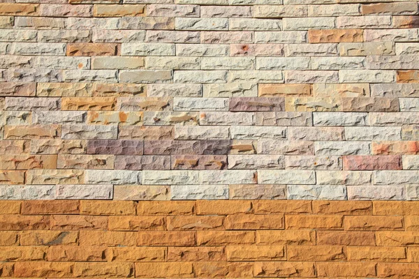 Desen renkli modern tuğla duvar doku — Stok fotoğraf