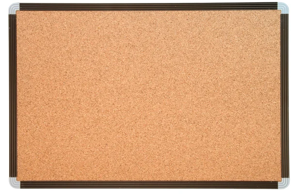 Empty notice cork board with white frame — Stock Photo, Image