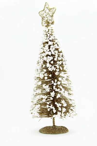 Isolado de pinheiros de Natal com neve — Fotografia de Stock