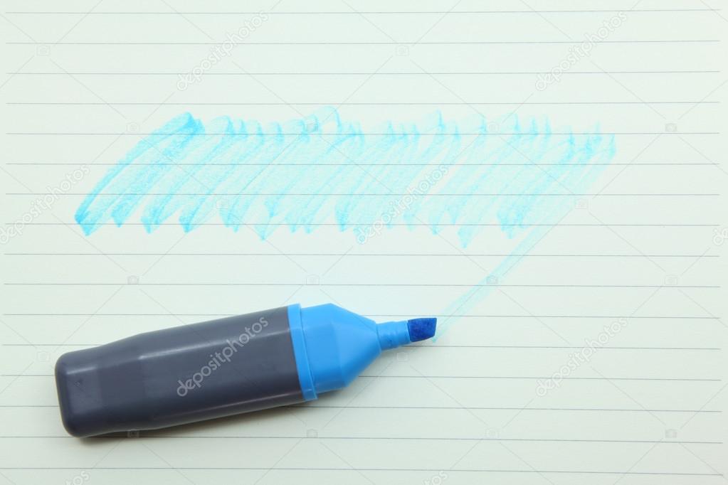 marker pen on a paper