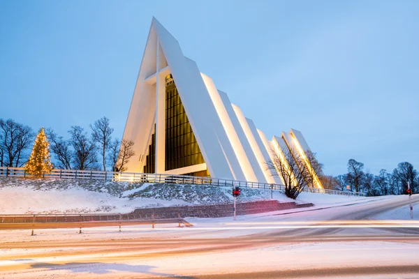 Tromso arctic cathedral norwegen — Stockfoto