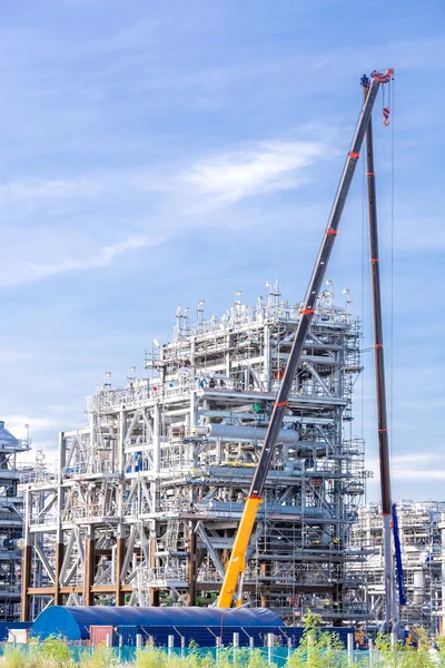 Fábrica de refinaria de gás natural liquefeito — Fotografia de Stock