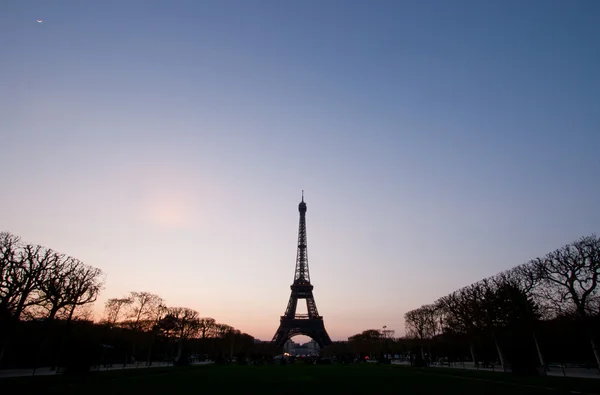 Silhouet van de Eiffeltoren — Stockfoto