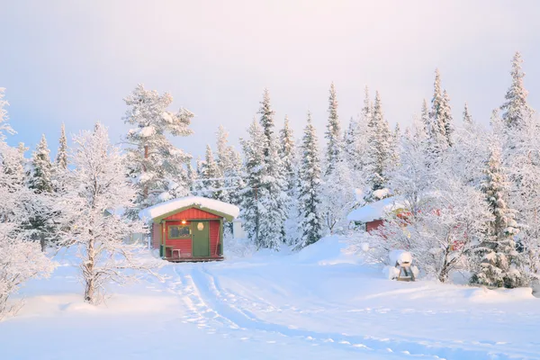 Winter landschap zonsopgang — Stockfoto