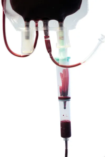 Blood bag for infusion — Stock Photo, Image