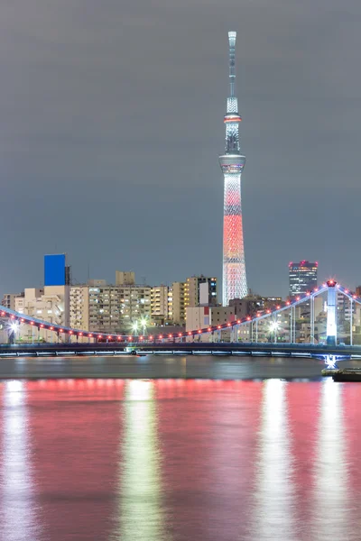 Tóquio skytree à noite — Fotografia de Stock
