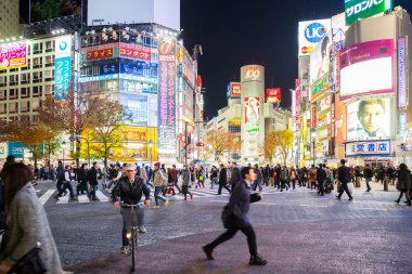 Shibuya geçiş gece