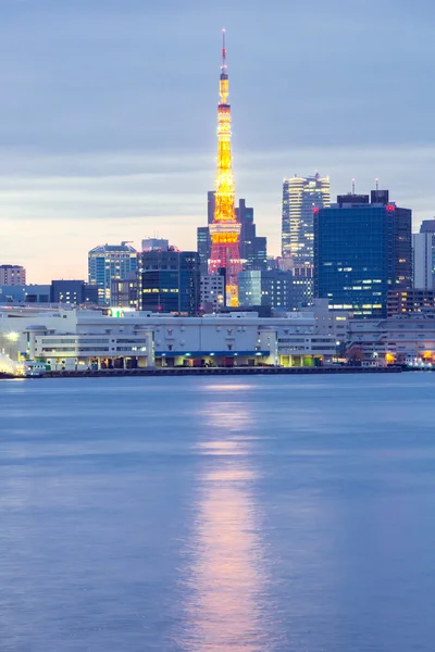 Tokyo tower schemering — Stockfoto