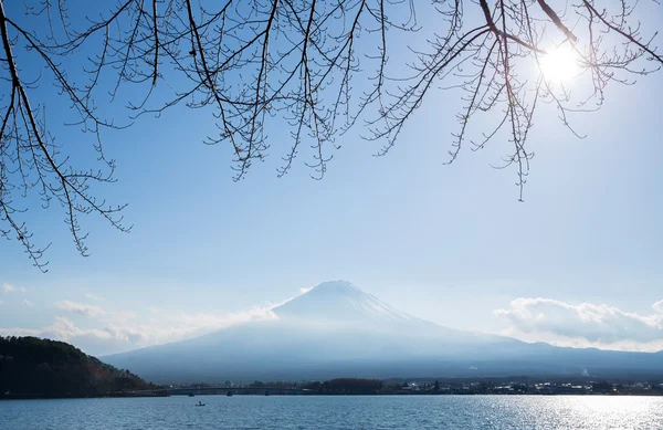 Montanha Fuji com lago kawaguchigo — Fotografia de Stock