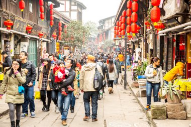 ciqikou antik kenti chongqing Çin