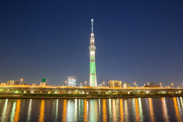 Illuminazione del skytree di Tokyo — Foto Stock