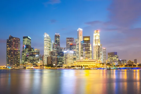 Singapore stad schemering — Stockfoto
