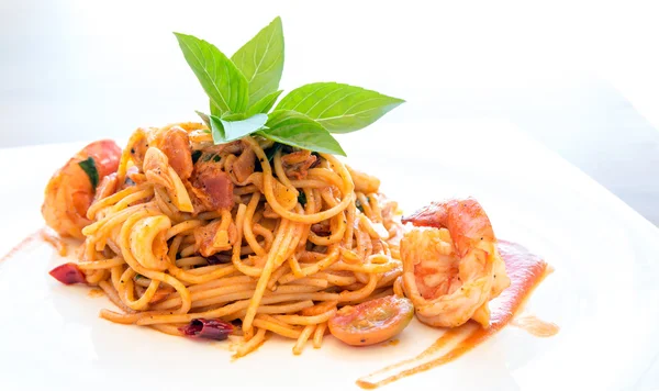 Seafood Spaghetti — Stock Photo, Image