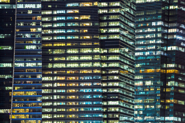 Office Building background at night