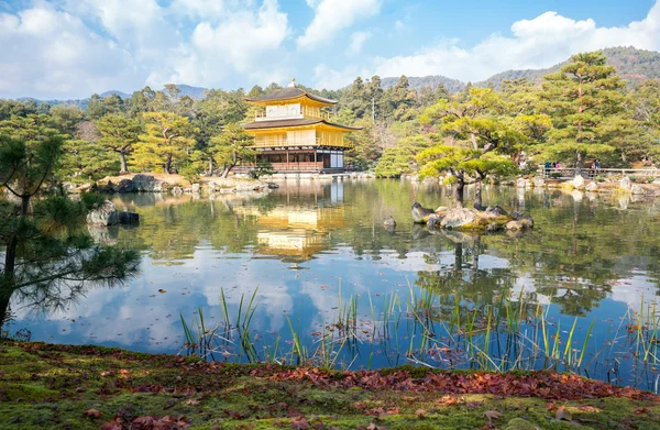 Kinkakuji chrámu v Kjótu — Stock fotografie