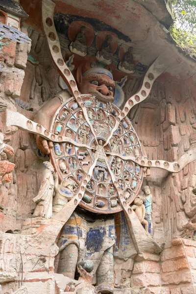 Escultura em rocha Baodingshan Dazu China — Fotografia de Stock