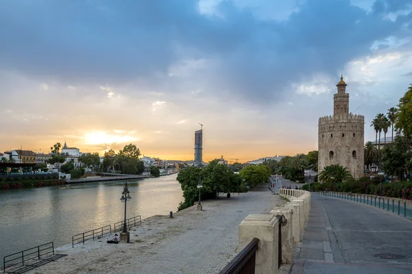 Goldener Turm Sevilla Spanien — Stockfoto