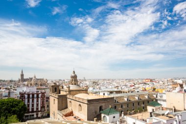 Seville cityscape İspanya