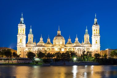 Basilica Cathedral Zaragoza Spain clipart