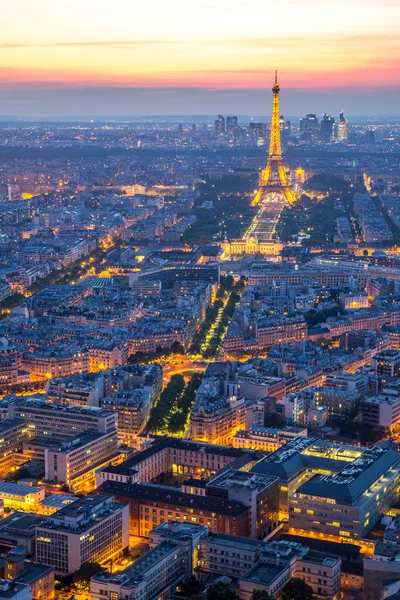 Eiffel-torony Párizs Alkonyat — Stock Fotó