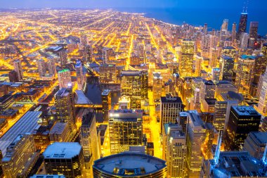 Chicago şehir ve michigan Gölü