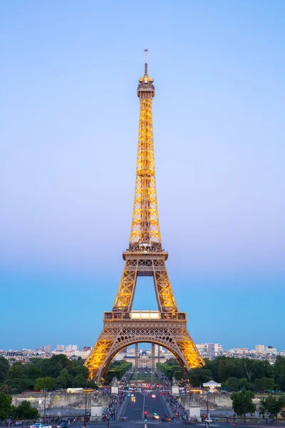 Torre Eiffel Noite — Fotografia de Stock