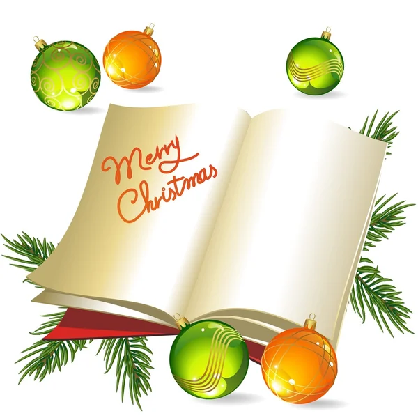 mutlu yeni yıl ve yeşil bir dünya, yaprak üzerinde açık bir kitap