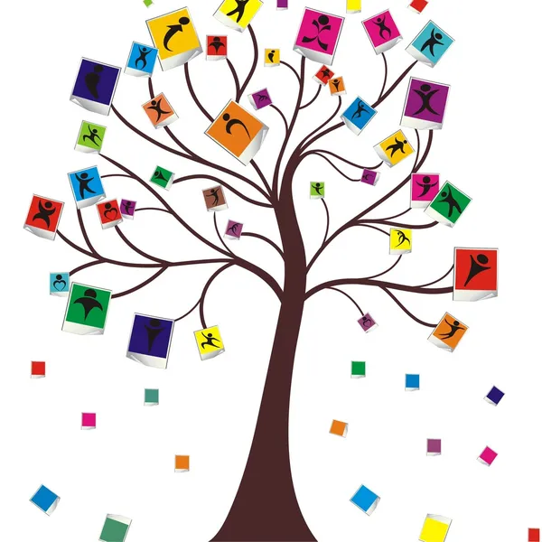 Wish tree for your design — Stock Vector
