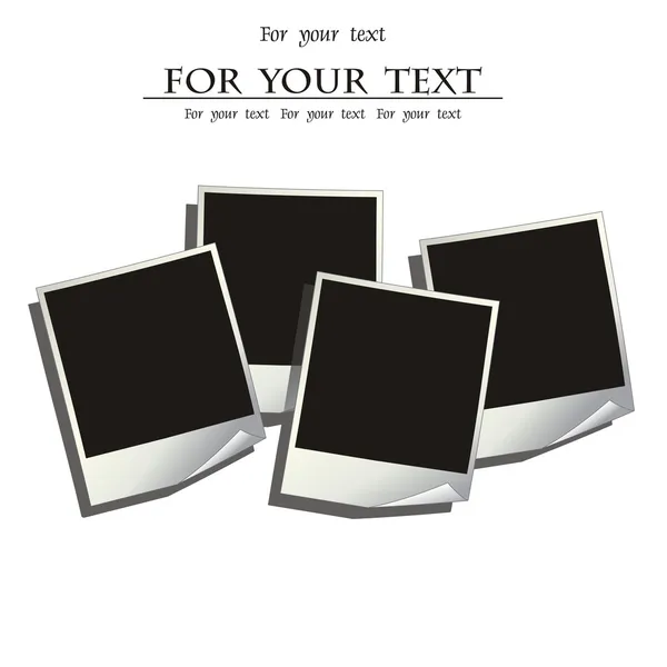 Sonbaharda akçaağaç tasarımı ile Polaroid fotoğraf. vektör çizim.