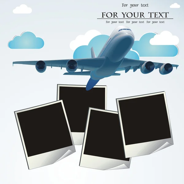 Doğa Fotoğraf ve seyahat gösteren Pusula ile uçak çizimi