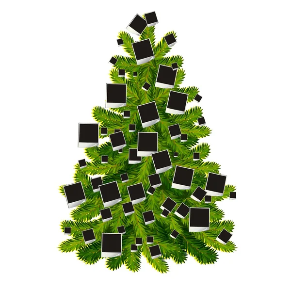 mavi ve sarı Noel topları ile sayfa düzeni fotoğraf çerçevesi